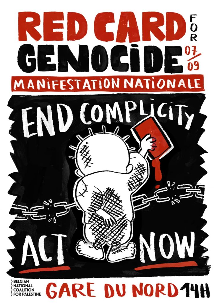 Palestine: Carton rouge au génocide, ce 7 septembre à 14 heures