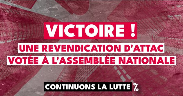 Une victoire d’ATTAC France !